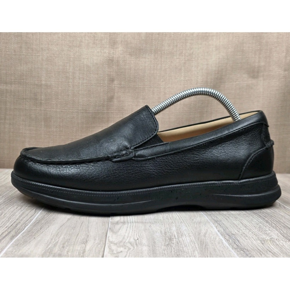 Samuel Hubbard Blue Skies Black Pebble Leather Slip On Loafers Shoes Mens 9 - Picture 5 of 10